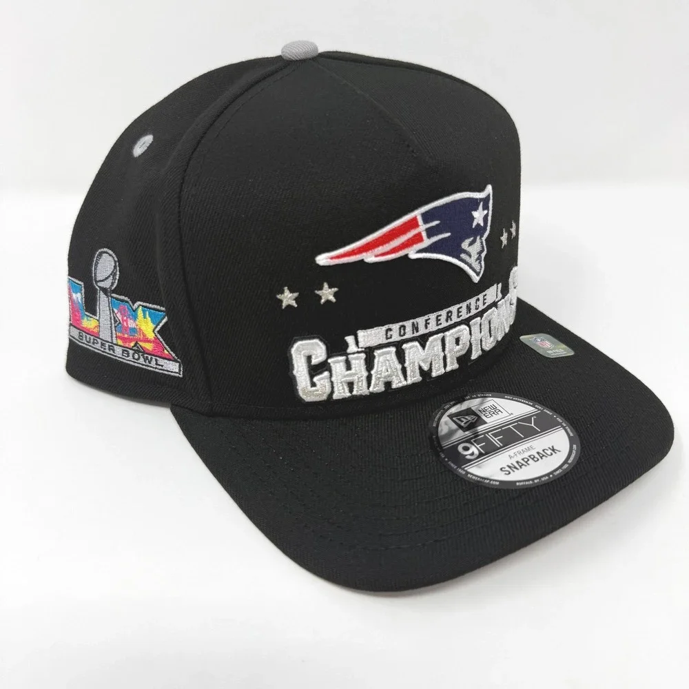 New Era New England Patriots AFC Champions Super Bowl LIX 9FIFTY Snapback Hat